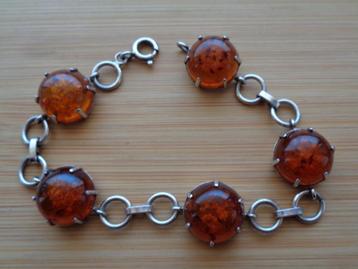 zilveren armband met barnstenen [178] beschikbaar voor biedingen