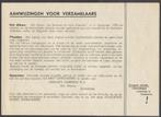 Zeldzame Verkade pamflet uit 1934 behorend bij De Bloemen en, Boeken, Prentenboeken en Plaatjesalbums, Nieuw, Ophalen, Plaatjesalbum