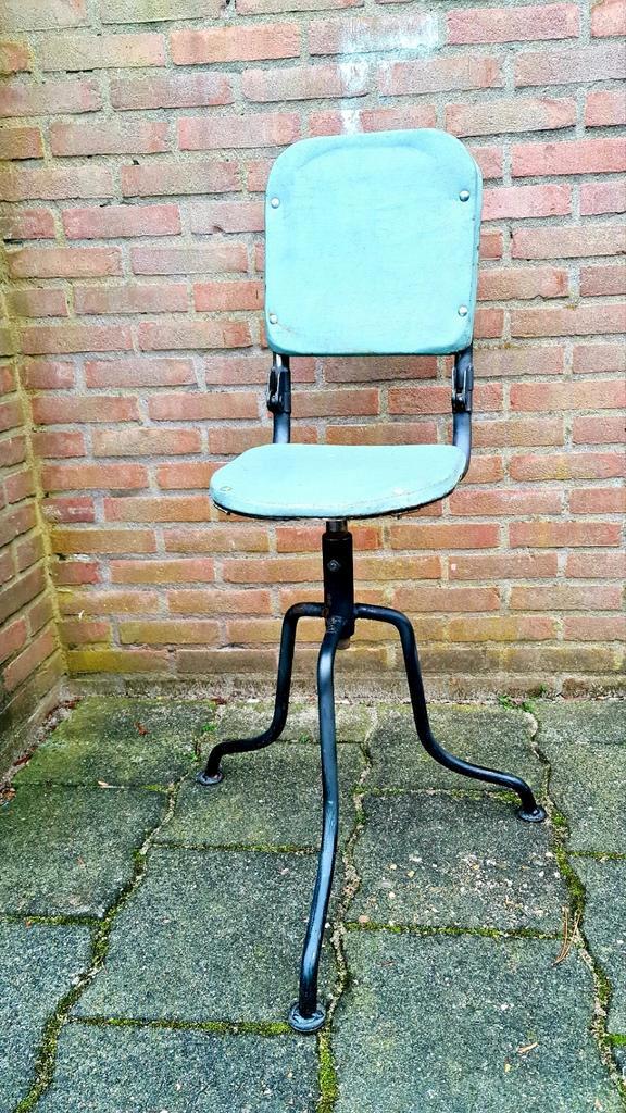 Vintage industriële design werkstoel architectenstoel uniek , Antiek en Kunst, Antiek | Meubels | Stoelen en Banken, Ophalen