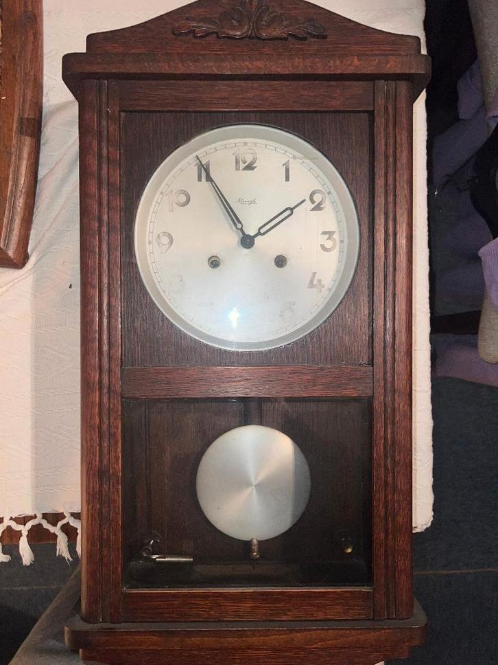 Vintage Mauthe Wandregulator Klok Jaren '40-'60, Antiek en Kunst, Antiek | Klokken, Ophalen of Verzenden