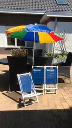 Standstoelen en parasol, Strandparasol, Ophalen of Verzenden, Zo goed als nieuw, 2 tot 3 meter