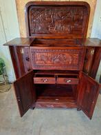 Antieke barmeubel, wiskeybar, wijncabinet, Ophalen of Verzenden, Zo goed als nieuw, Minder dan 5 flessen, Minder dan 50 cm