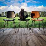 Retro leren horeca stoelen, eetkamerstoelen, barkukken  643, Huis en Inrichting, Stoelen, Ophalen of Verzenden, Nieuw, Bruin, Vijf, Zes of meer stoelen