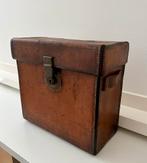 Vintage leren koffer, Sieraden, Tassen en Uiterlijk, Koffers, Gebruikt, Slot, Ophalen of Verzenden, Minder dan 35 cm