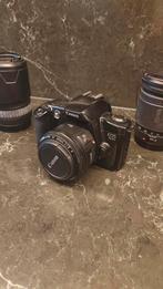 Canon EOS 500 met 3 lenzen, Ophalen of Verzenden, Gebruikt, Overige materialen, Overige merken