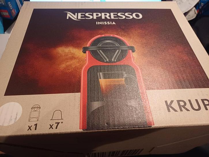 Krups Nespresso Inissia WIT -NIEUW en ONGEOPEND-, Witgoed en Apparatuur, Koffiezetapparaten, Nieuw, Koffiepads en cups, Espresso apparaat