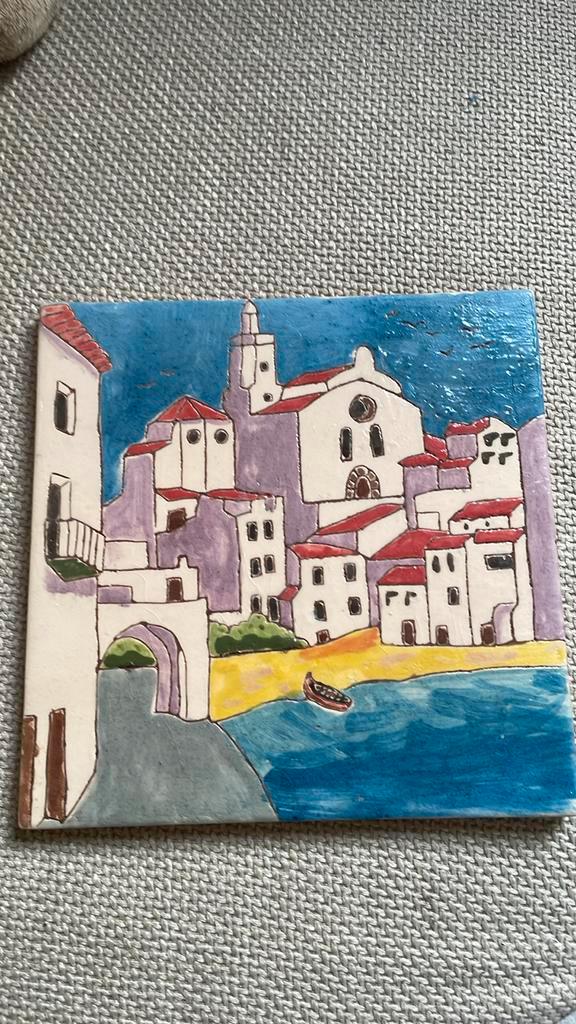 Handgemaakt Italiaans keramiek tegeltje – geglazuurd, nieuw, Antiek en Kunst, Kunst | Overige Kunst, Ophalen of Verzenden