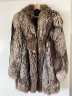Vintage zilvervos bontjas XL, Kleding | Dames, Verzenden, Zo goed als nieuw, Maat 46/48 (XL) of groter, Zwart