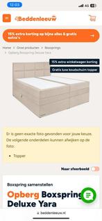 Boxspring bed met opbergruimte, Huis en Inrichting, Slaapkamer | Boxsprings, Zo goed als nieuw, Ophalen, Tweepersoons