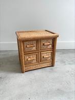 Vintage rotan ladekastje, Minder dan 50 cm, Ophalen of Verzenden, Zo goed als nieuw, Minder dan 25 cm
