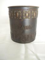 Antieke koperen Art Deco tabakspot uit Tiel Holland, Antiek en Kunst, Ophalen of Verzenden