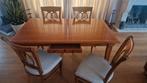 Kersenhout tafel met 4 stoelen, Huis en Inrichting, Tafels | Eettafels, Ophalen, 100 tot 150 cm, Zo goed als nieuw, 150 tot 200 cm