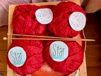 Rode Breiwol met Mohair - 4 Bollen, Ophalen of Verzenden, Nieuw, Breien, Wol of Garen