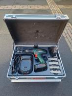 Bosch PSR 14.4 LI Accuboormachine met Koffer, Gebruikt, Variabele snelheid, Ophalen of Verzenden, Boor- en Schroefmachine