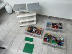 Partij lego met opbergsysteem 3 grote lades bouwplaten figs, Ophalen, Zo goed als nieuw