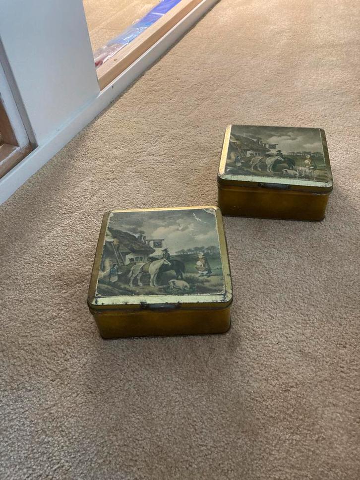 Vintage Tiktak's Koffie en Thee Blikken, Antiek en Kunst, Curiosa en Brocante, Ophalen