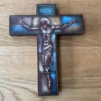 Opaline kruisbeeld, art deco,  gebr. Paridon, 25x20x2, Ophalen of Verzenden