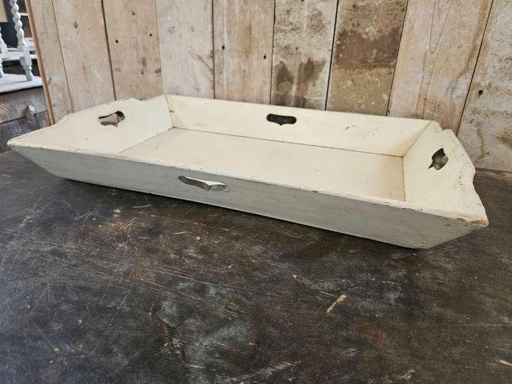 oude mangelbak,dienblad ``WOONWINKEL RUSTIEK``, Antiek en Kunst, Curiosa en Brocante, Ophalen of Verzenden