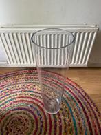 Grote glazen vaas - groot 60 cm hoog dik glas retro vintage, Ophalen, 50 tot 75 cm, Wit, Glas
