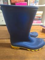 Blauw/gele rubberlaarzen maat 34/35, Ophalen of Verzenden, Gebruikt, Jongen of Meisje, Laarzen