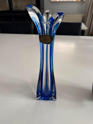 Lux Glass Vaas - Handgemaakt Oostenrijk - Blauw Glas beschikbaar voor biedingen