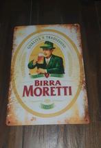 Wandbord Birra moretti, Verzamelen, Biermerken, Ophalen of Verzenden, Nieuw, Reclamebord, Plaat of Schild
