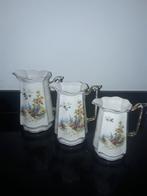 3 Antiekd engelse kannen/jugs met voorjaarsbloemen, Verzenden