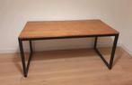 Eikenhouten tafel met stalen frame, Huis en Inrichting, Tafels | Salontafels, Ophalen, 50 tot 100 cm, Zo goed als nieuw, Rechthoekig