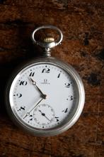 Antiek Omega Zilveren Zakhorloge – ca. 1916 - werkend, Ophalen of Verzenden