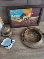 Mooie oude gave spullen Emaille Bordjes  Mooie  spiegel  Enz, Ophalen, Gebruikt