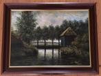 Landschap schilderij Frank van den Burg, Antiek en Kunst, Kunst | Schilderijen | Klassiek, Ophalen of Verzenden
