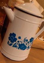Oude EMAILLE KOFFIEKAN, Thee kan/POT leuk voor de sier, Antiek en Kunst, Antiek | Emaille, Ophalen of Verzenden
