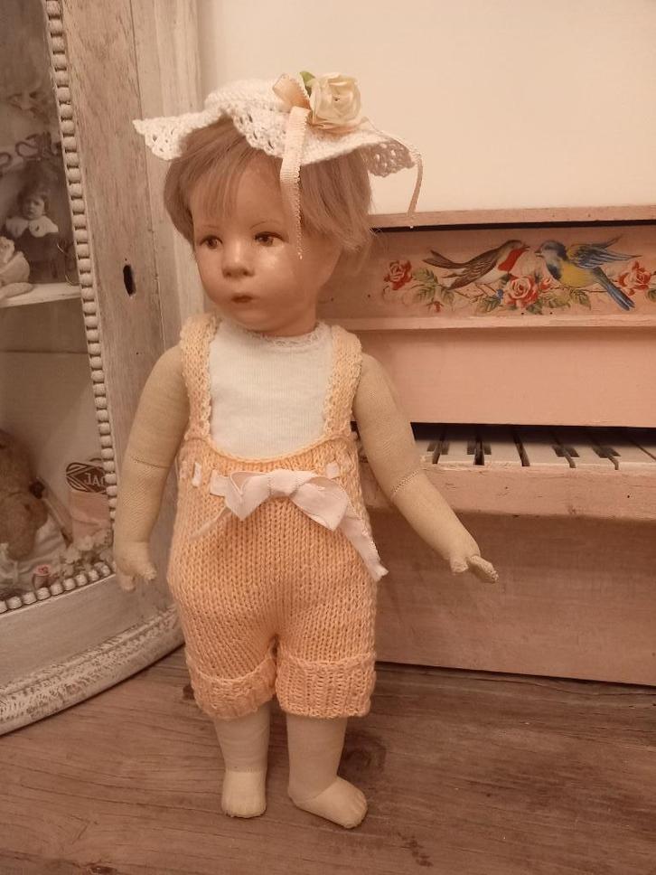 vintage gebreide poppen hansop.jaren 50, Verzamelen, Poppen, Zo goed als nieuw, Pop, Ophalen