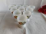 Arcopal decor Fruits de France || 10 eierdopjes || VINTAGE, Huis en Inrichting, Keuken | Servies, Overige typen, Ophalen of Verzenden