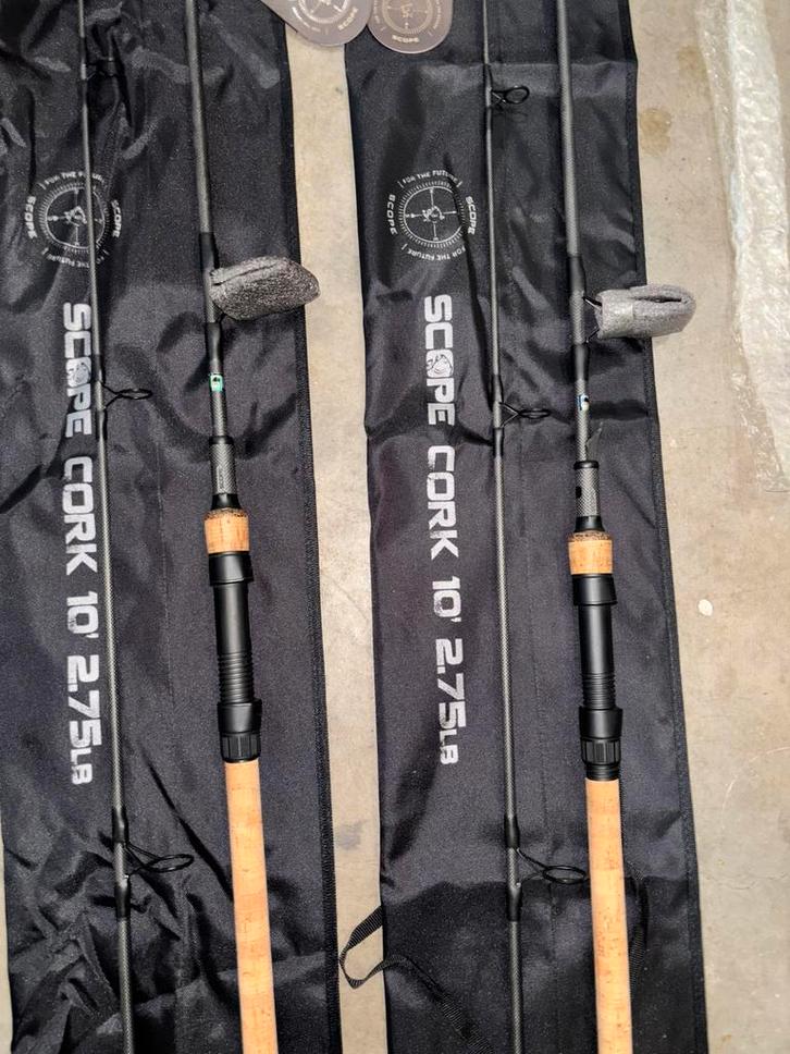 2x ZGAN Nash Scope Cork 10ft. 2.75lbs (3.00m), Watersport en Boten, Hengelsport | Karpervissen, Zo goed als nieuw, Werphengel