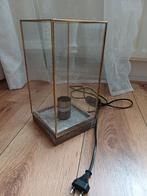 Mooie tafel of bureau lamp in goud met glas, zgan, Ophalen of Verzenden, Modern, Minder dan 50 cm, Glas