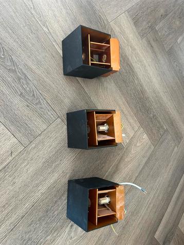 Zwart koper wand spots 3 stuks  beschikbaar voor biedingen
