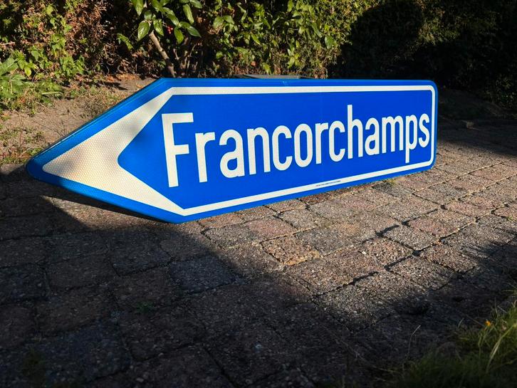 Verkeersbord Spa Francorchamps, Verzamelen, Automerken, Motoren en Formule 1, Auto's, Ophalen of Verzenden