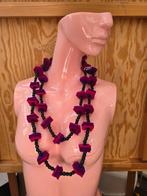 Handmade ketting kralen en vilt, Overige materialen, Paars, Nieuw, Ophalen of Verzenden