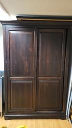 Donkerbruine kledingkast met schuifdeuren, Ophalen, 200 cm of meer, Zo goed als nieuw, 200 cm of meer