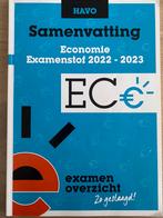 Examen overzicht samenvatting economie havo, Ophalen of Verzenden, Zo goed als nieuw