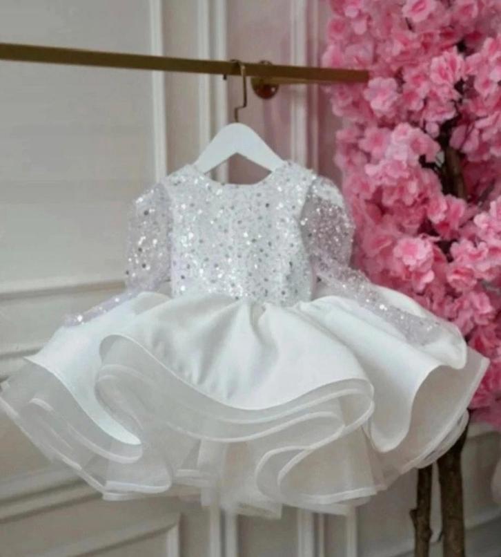 Prachtige Meisjes Bruidsjurk, Kinderen en Baby's, Kinderkleding | Maat 116, Nieuw, Meisje, Ophalen of Verzenden