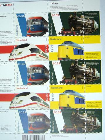 treinen 10x 0,39 postfris postzegel 2005 NS trein Blok Vel beschikbaar voor biedingen