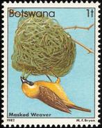 BOTSWANA 3 - Dieren: vogels (maskerwever), Ophalen of Verzenden, Postfris, Dier of Natuur