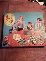 Vintage Mulder 6 spellen bordspel collectie 1955, Hobby en Vrije tijd, Gezelschapsspellen | Bordspellen, Ophalen of Verzenden