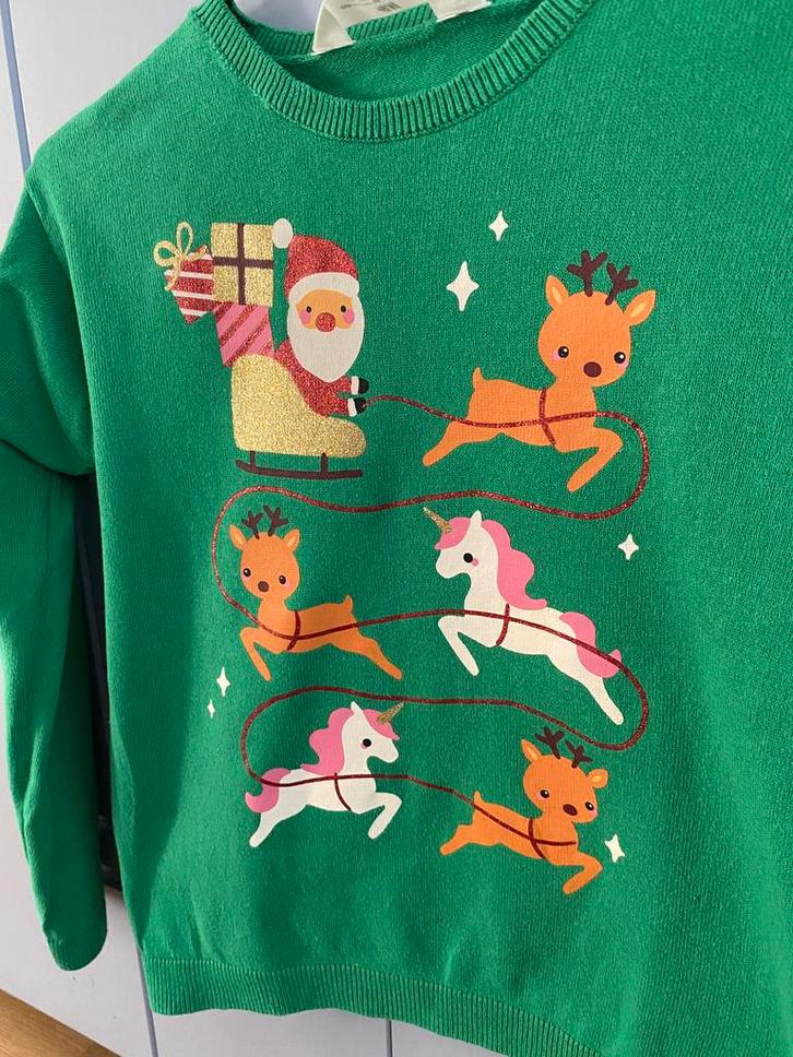Kersttrui H&M trui december 134 140 (ophalen), Kinderen en Baby's, Kinderkleding | Maat 140, Zo goed als nieuw, Meisje, Trui of Vest