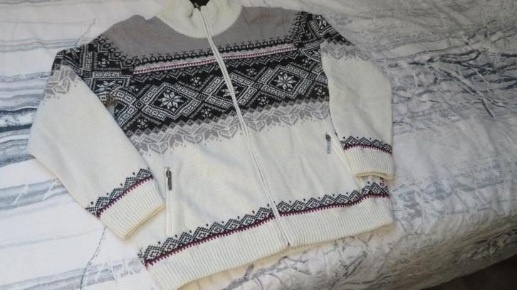 Windstopper met Noorse motieven, Kleding | Heren, Truien en Vesten, Zo goed als nieuw, Maat 56/58 (XL), Zwart, Verzenden