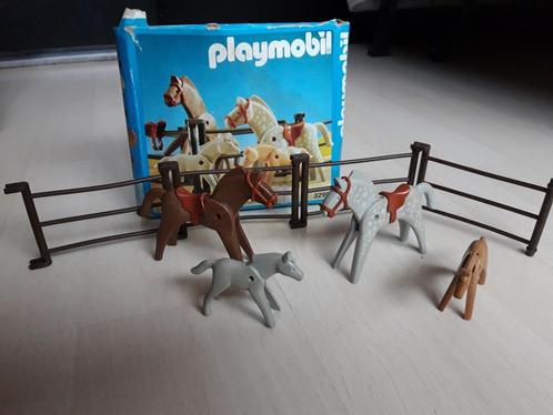 Playmobil Paarden met Hekwerk 3299 (met doos), Kinderen en Baby's, Speelgoed | Playmobil, Zo goed als nieuw, Complete set, Ophalen of Verzenden