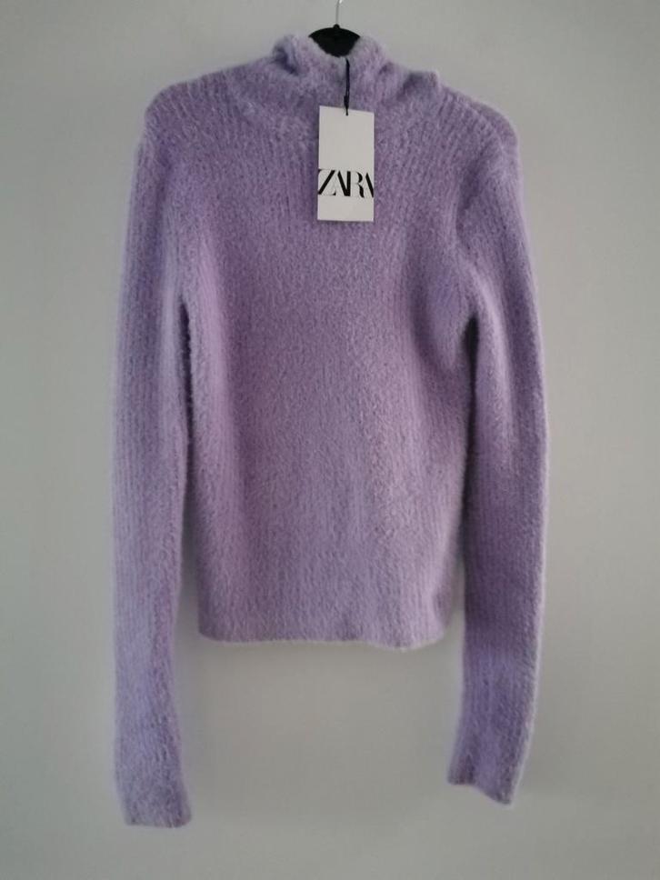 ZARA zachte trui met capuchon mt. S/M, Kleding | Dames, Truien en Vesten, Nieuw, Maat 36 (S), Paars, Verzenden