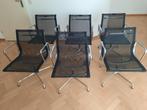 Eames Aluminium Chairs EA 108 6x, Huis en Inrichting, Stoelen, Ophalen, Zwart, Zo goed als nieuw, Iconische design stoel